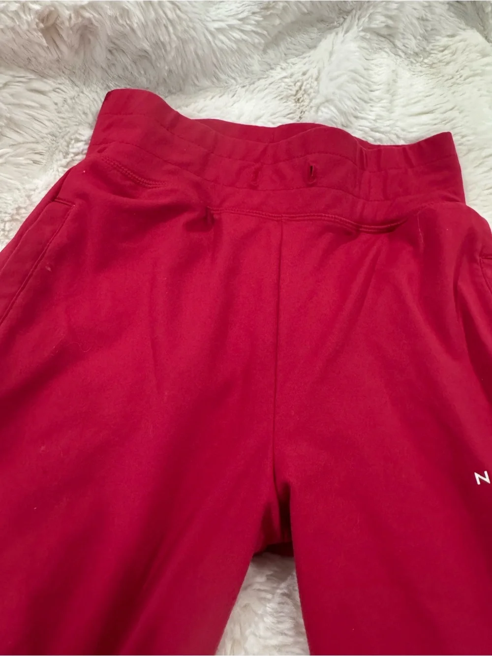 NVGTN Red Jogger Pants with White Drawstring-